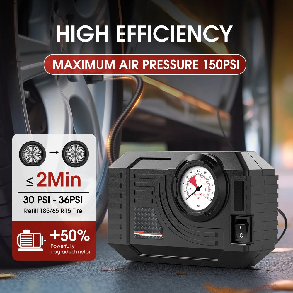 Mini Air Pump Tire Inflator Car Electric