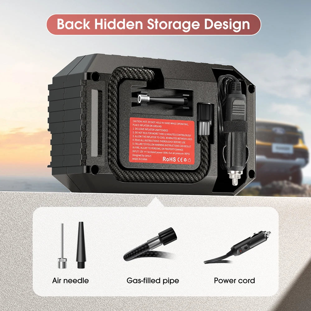 Mini Air Pump Tire Inflator Car Electric